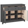 Solid gray pine wood sideboard 100x35x74.5 cm by vidaXL, Sideboards - Ref: Foro24-814551, Price: 122,75 €, Discount: %