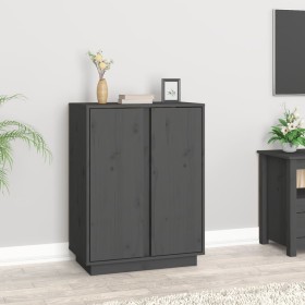 Solid gray pine wood sideboard 60x35x80 cm by vidaXL, Sideboards - Ref: Foro24-814491, Price: 87,99 €, Discount: %