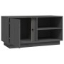 Mueble de TV madera maciza de pino gris 80x35x40,5 cm de vidaXL, Muebles TV - Ref: Foro24-814466, Precio: 70,59 €, Descuento: %