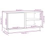 TV-Schrank aus massivem grauem Kiefernholz 80x35x40,5 cm von vidaXL, TV-Möbel - Ref: Foro24-814466, Preis: 70,59 €, Rabatt: %