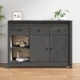 Sideboard aus massivem grauem Kiefernholz, 100 x 35 x 74 cm von vidaXL, Sideboards - Ref: Foro24-814556, Preis: 160,86 €, Rab...