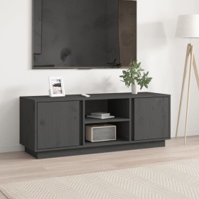 TV cabinet solid gray pine wood 110x35x40.5 cm by vidaXL, TV Furniture - Ref: Foro24-814476, Price: 68,43 €, Discount: %