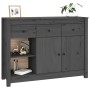 Solid gray pine wood sideboard 100x35x74 cm by vidaXL, Sideboards - Ref: Foro24-814556, Price: 161,49 €, Discount: %