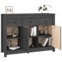 Solid gray pine wood sideboard 100x35x74 cm by vidaXL, Sideboards - Ref: Foro24-814556, Price: 161,49 €, Discount: %