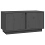 Solid pine wood TV stand in gray, 80x35x40.5 cm by vidaXL, TV Furniture - Ref: Foro24-814471, Price: 69,21 €, Discount: %