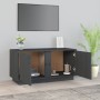 Solid pine wood TV stand in gray, 80x35x40.5 cm by vidaXL, TV Furniture - Ref: Foro24-814471, Price: 69,21 €, Discount: %