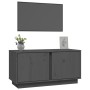 Solid pine wood TV stand in gray, 80x35x40.5 cm by vidaXL, TV Furniture - Ref: Foro24-814471, Price: 69,21 €, Discount: %