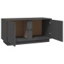 Solid pine wood TV stand in gray, 80x35x40.5 cm by vidaXL, TV Furniture - Ref: Foro24-814471, Price: 69,21 €, Discount: %