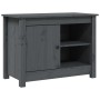 Solid pine wood TV stand in gray, measuring 70x36.5x52 cm. by vidaXL, TV Furniture - Ref: Foro24-814581, Price: 76,23 €, Disc...