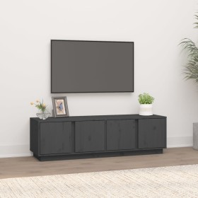 Mueble de TV madera maciza de pino gris 140x40x40 cm de vidaXL, Muebles TV - Ref: Foro24-814461, Precio: 122,97 €, Descuento: %