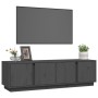 Mueble de TV madera maciza de pino gris 140x40x40 cm de vidaXL, Muebles TV - Ref: Foro24-814461, Precio: 122,97 €, Descuento: %