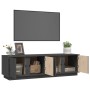 Mueble de TV madera maciza de pino gris 140x40x40 cm de vidaXL, Muebles TV - Ref: Foro24-814461, Precio: 122,97 €, Descuento: %