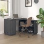 Solid gray pine wood desk 110x50x75 cm by vidaXL, Desks - Ref: Foro24-814506, Price: 201,79 €, Discount: %