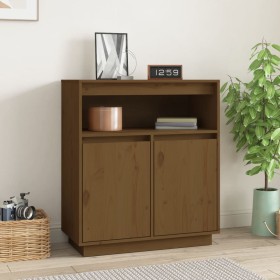 Honey brown solid pine wood sideboard 70x34x80 cm by vidaXL, Sideboards - Ref: Foro24-814387, Price: 79,99 €, Discount: %