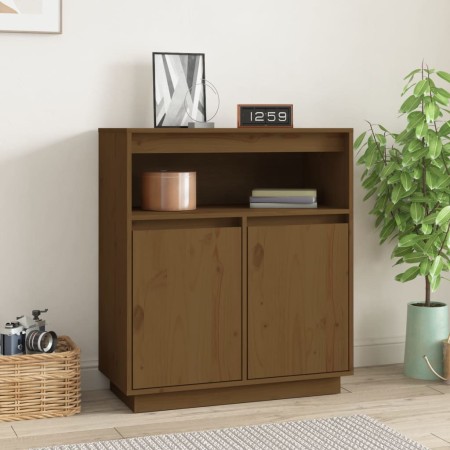 Honey brown solid pine wood sideboard 70x34x80 cm by vidaXL, Sideboards - Ref: Foro24-814387, Price: 79,13 €, Discount: %