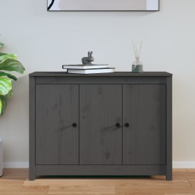 Sideboard aus massivem grauem Kiefernholz, 100 x 35 x 74 cm von vidaXL, Sideboards - Ref: Foro24-814561, Preis: 141,44 €, Rab...