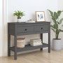 Mesa consola de madera maciza de pino gris 100x35x75 cm de vidaXL, Mesas auxiliares - Ref: Foro24-814626, Precio: 119,99 €, D...