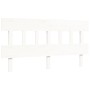 White solid wood bed frame with headboard 160x200 cm by vidaXL, Beds and slatted bases - Ref: Foro24-3195167, Price: 139,37 €...