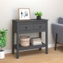 Gray solid pine wood console table 75x35x75 cm by vidaXL, Side tables - Ref: Foro24-814621, Price: 127,12 €, Discount: %