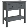 Gray solid pine wood console table 75x35x75 cm by vidaXL, Side tables - Ref: Foro24-814621, Price: 127,99 €, Discount: %