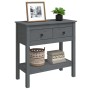 Gray solid pine wood console table 75x35x75 cm by vidaXL, Side tables - Ref: Foro24-814621, Price: 127,99 €, Discount: %