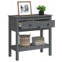 Gray solid pine wood console table 75x35x75 cm by vidaXL, Side tables - Ref: Foro24-814621, Price: 127,99 €, Discount: %