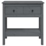 Gray solid pine wood console table 75x35x75 cm by vidaXL, Side tables - Ref: Foro24-814621, Price: 127,99 €, Discount: %