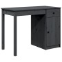 Solid gray pine wood desk 100x50x75 cm by vidaXL, Desks - Ref: Foro24-814631, Price: 118,77 €, Discount: %