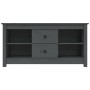 Mueble de TV de madera maciza de pino gris 103x36,5x52 cm de vidaXL, Muebles TV - Ref: Foro24-814571, Precio: 81,86 €, Descue...