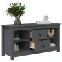 Gray pine solid wood TV cabinet 103x36.5x52 cm by vidaXL, TV Furniture - Ref: Foro24-814571, Price: 81,86 €, Discount: %