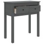 Gray solid pine wood console table 70x35x75 cm by vidaXL, Side tables - Ref: Foro24-814611, Price: 82,99 €, Discount: %