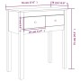 Konsolentisch aus massivem grauem Kiefernholz, 70 x 35 x 75 cm von vidaXL, Seitentische - Ref: Foro24-814611, Preis: 82,99 €,...