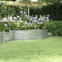 Steel flower bed silver powder coated planter 152x80x36 cm by vidaXL, Pots and planters - Ref: Foro24-318917, Price: 39,08 €,...