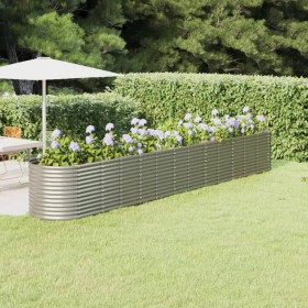 Steel flower bed powder coated silver 512x80x68 cm by vidaXL, Pots and planters - Ref: Foro24-318977, Price: 307,99 €, Discou...