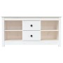 Massiver TV-Schrank aus weißem Kiefernholz, 103 x 36,5 x 52 cm von vidaXL, TV-Möbel - Ref: Foro24-814570, Preis: 102,38 €, Ra...