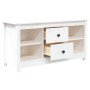 Massiver TV-Schrank aus weißem Kiefernholz, 103 x 36,5 x 52 cm von vidaXL, TV-Möbel - Ref: Foro24-814570, Preis: 102,38 €, Ra...