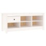 Armario zapatero de madera maciza de pino blanco 110x38x45,5 cm de vidaXL, Zapateros y organizadores de calzado - Ref: Foro24...