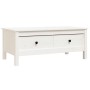 Solid white pine wood coffee table 100x50x40 cm by vidaXL, Coffee table - Ref: Foro24-814605, Price: 116,70 €, Discount: %