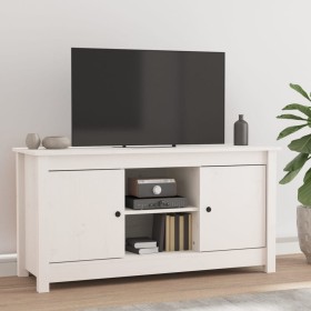 Solid white pine wood TV cabinet 103x36.5x52 cm by vidaXL, TV Furniture - Ref: Foro24-814585, Price: 97,99 €, Discount: %