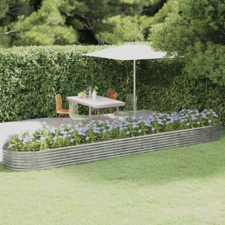 Jardinera arriate acero recubrimiento polvo plata 507x100x36 cm de vidaXL, Maceteros y jardineras - Ref: Foro24-319012, Preci...