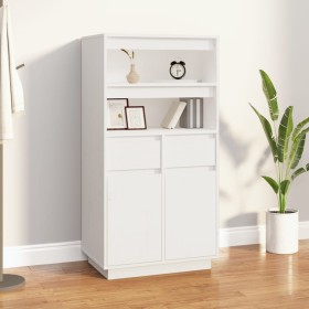 Tall sideboard in solid white pine wood 60x40x116.5 cm by vidaXL, Sideboards - Ref: Foro24-814535, Price: 155,67 €, Discount: %