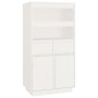 Aparador alto de madera maciza de pino blanco 60x40x116,5 cm de vidaXL, Aparadores - Ref: Foro24-814535, Precio: 156,57 €, De...