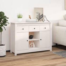 Solid white pine wood sideboard 100x35x74.5 cm by vidaXL, Sideboards - Ref: Foro24-814550, Price: 187,99 €, Discount: %