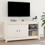 Mueble para TV de madera maciza de pino blanco 103x36,5x52 cm de vidaXL, Muebles TV - Ref: Foro24-814590, Precio: 77,26 €, De...