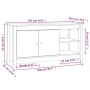 Massiver TV-Schrank aus weißem Kiefernholz, 103 x 36,5 x 52 cm von vidaXL, TV-Möbel - Ref: Foro24-814590, Preis: 77,26 €, Rab...