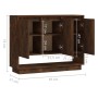 Aparador de madera de ingeniería roble ahumado 97x31x75 cm de vidaXL, Aparadores - Ref: Foro24-812987, Precio: 70,76 €, Descu...