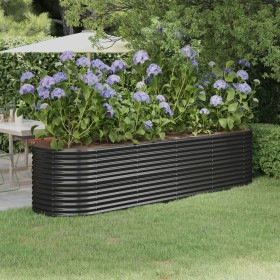 Steel flower bed anthracite powder coated 296x80x68 cm by vidaXL, Pots and planters - Ref: Foro24-318961, Price: 196,33 €, Di...