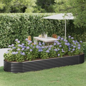 Steel flower bed anthracite powder coated 322x100x36cm by vidaXL, Pots and planters - Ref: Foro24-319001, Price: 64,02 €, Dis...