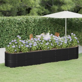 Steel flower bed anthracite powder coated 368x80x68 cm by vidaXL, Pots and planters - Ref: Foro24-318966, Price: 113,35 €, Di...