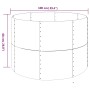 Blumenbeet-Pflanzgefäß aus braunem, pulverbeschichtetem Stahl, 100 x 100 x 68 cm von vidaXL, Töpfe und Pflanzgefäße - Ref: Fo...